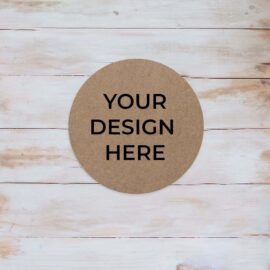 Kraft Brown Round Stickers