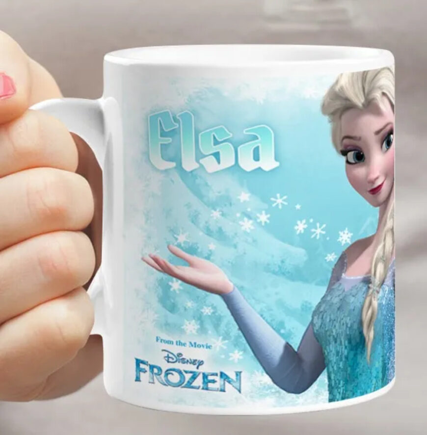 Disney Frozen Elsa & Anna Mug with your Photo and your Name Kids Mug